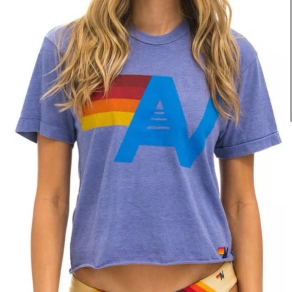 Aviator Nation Tops - Aviator Nation Logo Boyfriend Tee